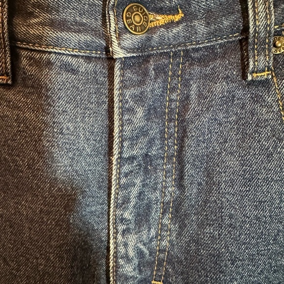 Guide Gear Women's Jeans Sz 8 Med Wash Plaid Flannel Lined Straight Leg Denim - Picture 4 of 10